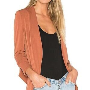 BCBGeneration Tuxedo Blazer Rust Open Front Blazer Jacket XS Long Sleeve